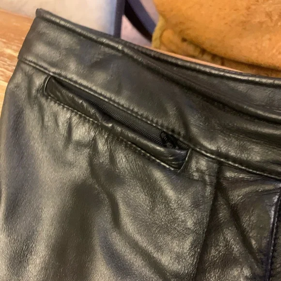 Wilson Black genuine, leather women’s pants - Picture 11 of 16